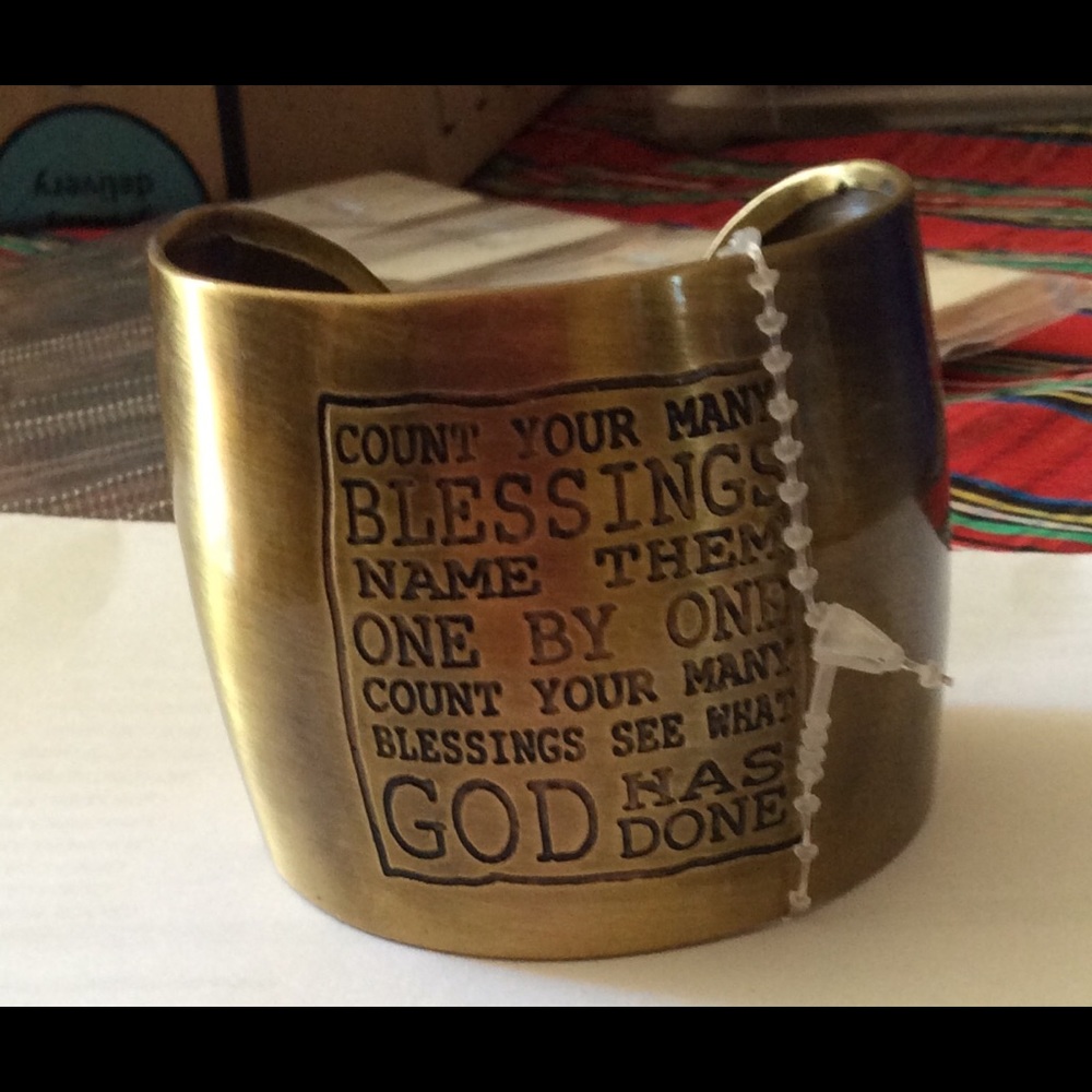 New w Tags Blessing Statement Cuff Bracelet